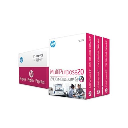 Hewletpcco HP, MULTIPURPOSE20 PAPER, 96 BRIGHT, 20LB, 8.5 X 11, WHITE, 3PK 112530